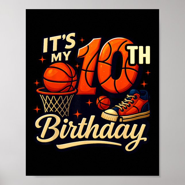 Affiche C'est mon 10e anniversaire Sketll Lover 10 ans Bd (Devant)