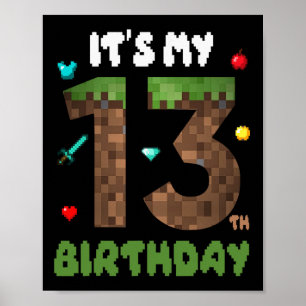 Affiche C'est mon 13e anniversaire Drôle de 13 ans vieux j