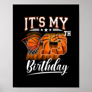 Affiche C'est mon 13e anniversaire Thème Sketll 13 ans Bi