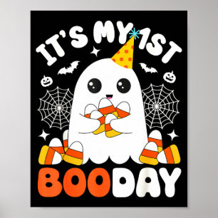 Affiche C'est mon 1er jour Boo, drôle de fantôme Halloween