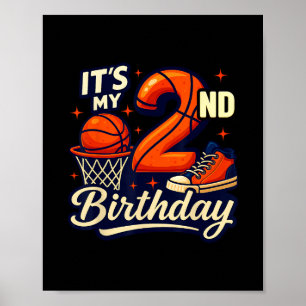 Affiche C'est mon 2e anniversaire Sketll Lover 2 ans Bday
