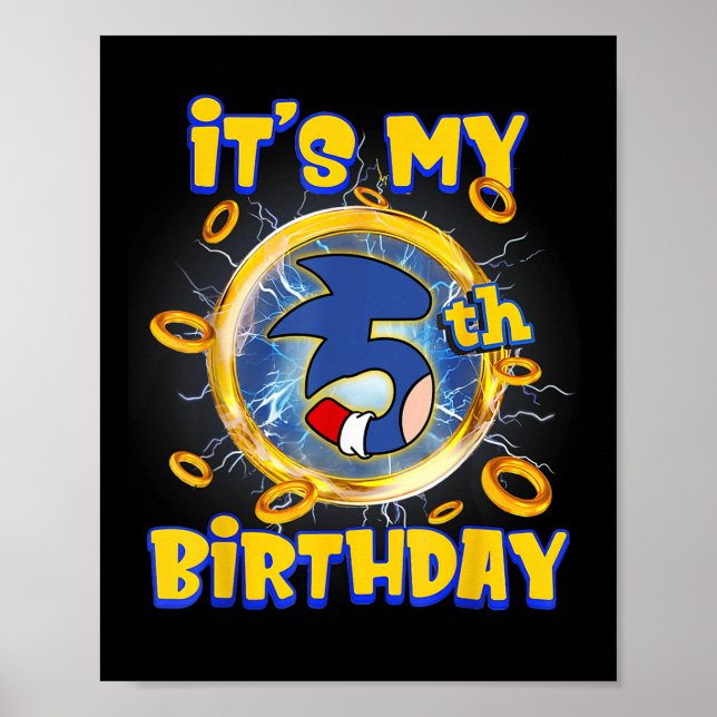 Affiche C'est mon 5e anniversaire de la famille des garçon (Devant)