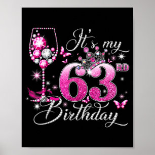 Affiche C'est mon 63e anniversaire Nk 63 ans Anniversaire