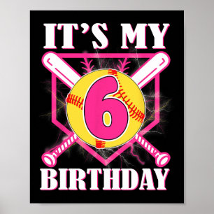 Affiche C'est mon 6e anniversaire 6 ans Anniversaire Softl