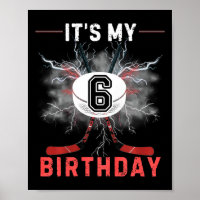 C'est mon 6e anniversaire de hockey garçon drôle d