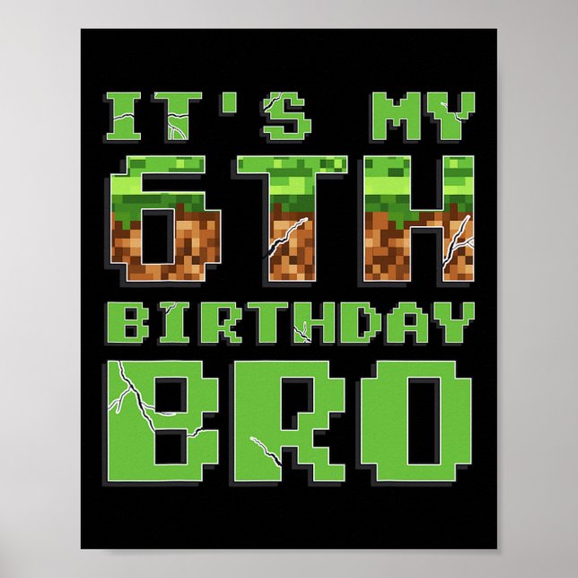 Affiche C'est mon 6ème anniversaire 6 ans jeu d'anniversai (Devant)