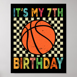Affiche C'est mon 7e anniversaire Sketll 7 ans joueur amou