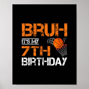 Affiche C'est mon 7ème anniversaire Sketll 7 ans joueur