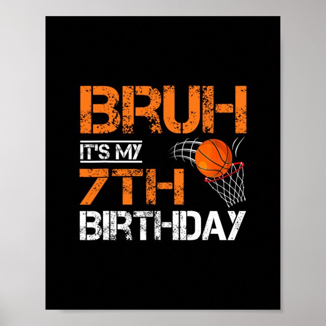 Affiche C'est mon 7ème anniversaire Sketll 7 ans joueur (Devant)