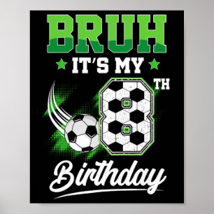 Affiche C'est mon 8e anniversaire garçon fan de sport 8 an