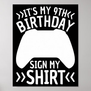 Affiche C'est mon 9e anniversaire Signal Ma chemise Garçon