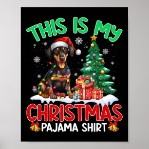 Affiche C'Est Mon Amoureux des chiens De Noël Pajama Dober