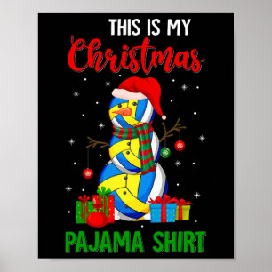 Affiche C'Est Mon Amoureux Du Pajama Père Noël Volleyball