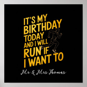 Affiche C'est mon anniversaire aujourd'hui et je courrai s