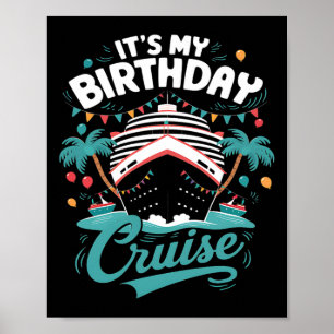 Affiche C'est mon anniversaire Croisière vacances Annivers