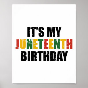 Affiche C'Est Mon Anniversaire JunetDix Melanin Pride Afri