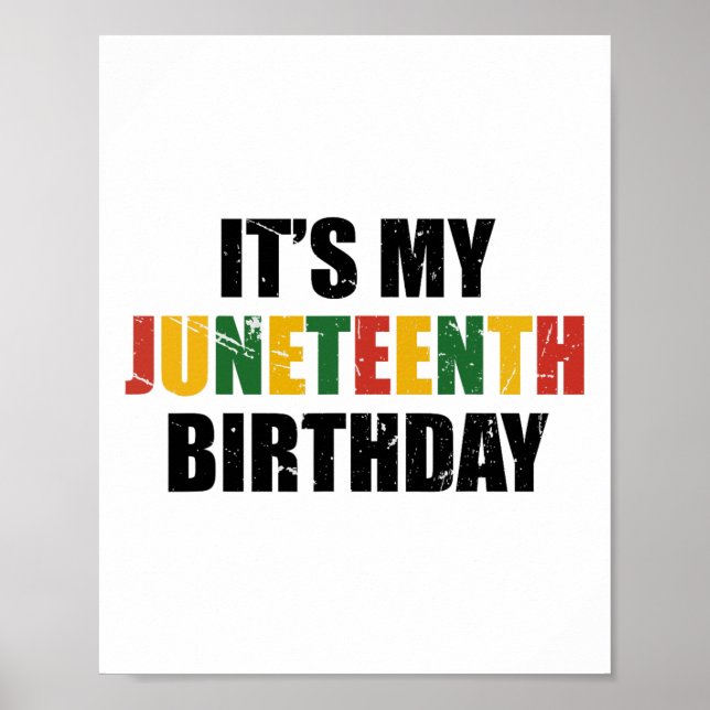 Affiche C'Est Mon Anniversaire JunetDix Melanin Pride Afri (Devant)