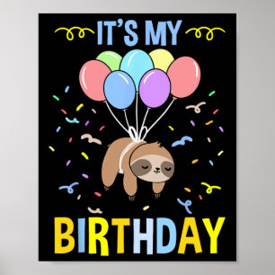 Affiche C'est mon anniversaire paresseux 