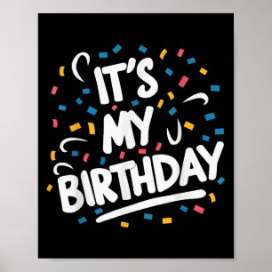 Affiche C'est mon anniversaire pour les garçons les filles