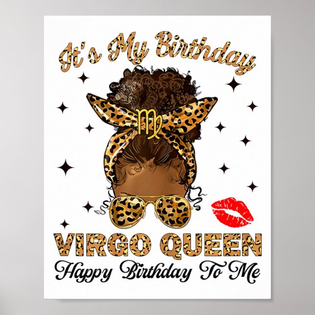 Affiche C'est mon anniversaire Reine Vierge Joyeux Anniver (Devant)