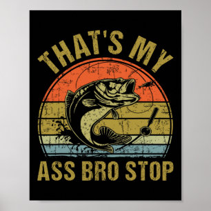 Affiche C'est mon arrêt de frère - Mème de pêche vintage d