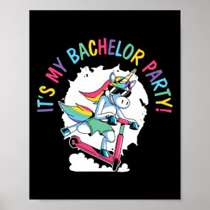 Affiche C'est mon Bachelor Party Unicorn Groom Mariage Mar