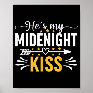 Affiche C'est mon baiser de minuit Bonne année Nye apparie