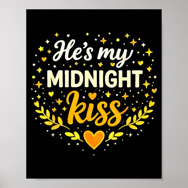 Affiche C'est mon baiser de minuit Citation d'amour romant (Devant)