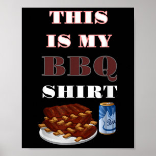 Affiche C'Est Mon Bbq Bières Ribs Drôle Cadeau