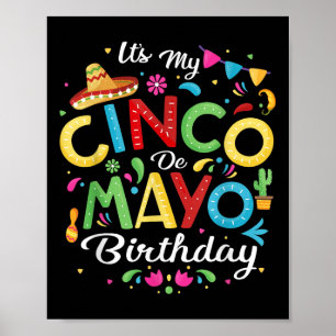 Affiche C'Est Mon Cinco De Mayo Anniversaire Drôle Cinco D