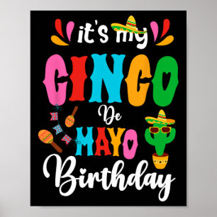 Affiche C'est mon Cinco De Mayo Anniversaire Mexicain Matc
