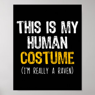 Affiche C'Est Mon Corbeau Humain Halloween Drôle