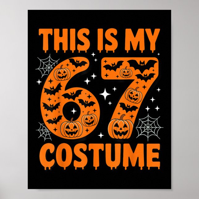 Affiche C'est mon costume 67 6 7 Mème Gen Alpha Halloween (Devant)