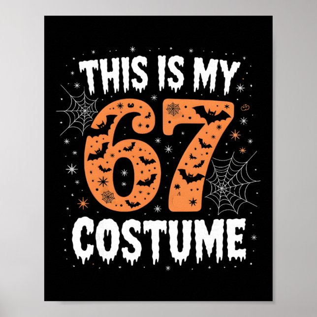 Affiche C'est mon costume 67 Lazy Brainrot Meme 67 Drôle  (Devant)