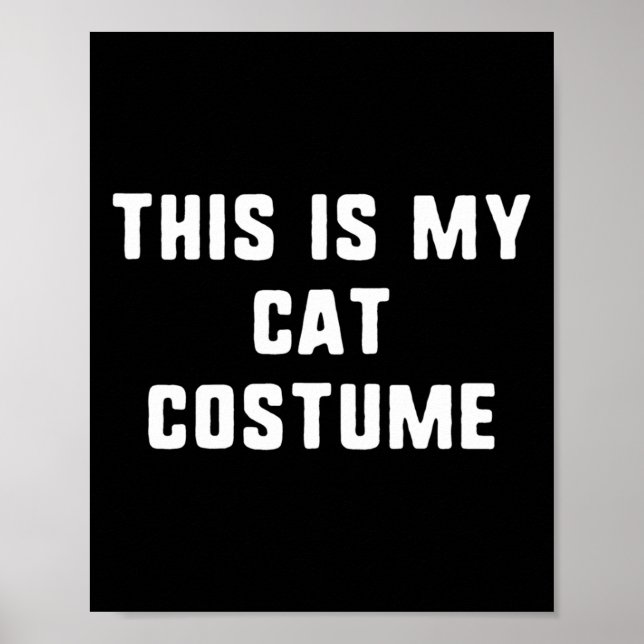 Affiche C'Est Mon Costume De Chat Halloween Funny Easy Kid (Devant)