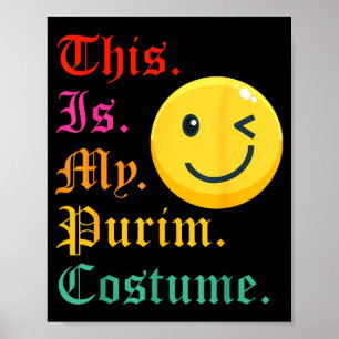 Affiche C'est mon costume de Pourim drôle juif 