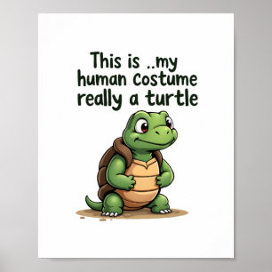 Affiche C'est Mon Costume D'humain Je Suis Vraiment Un T-S