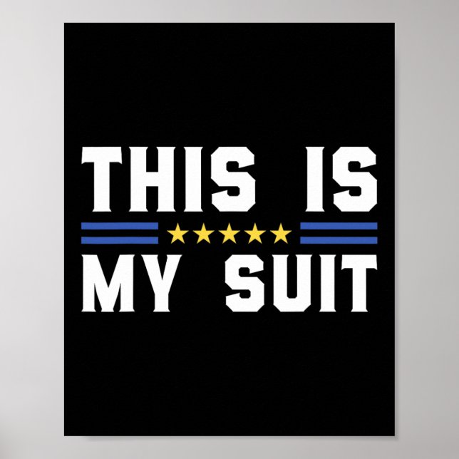 Affiche C'est mon costume drôle drapeau Ukraine Zelensky d (Devant)
