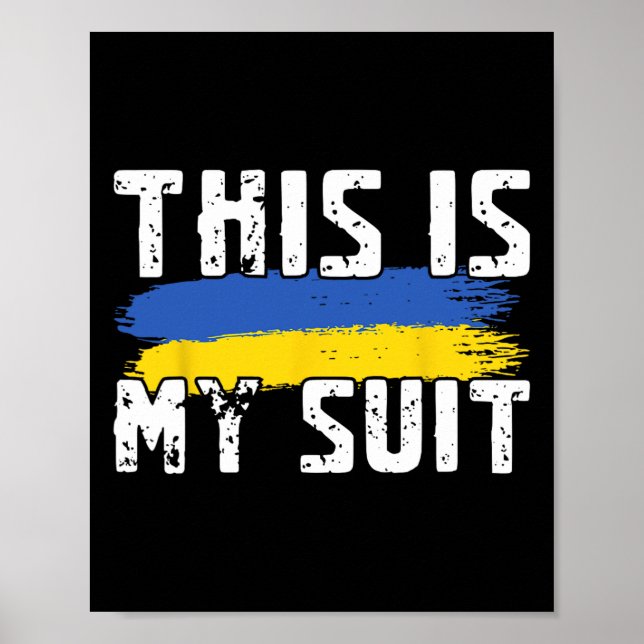 Affiche C'est Mon Costume Drôle Drapeau Ukraine Zelensky D (Devant)