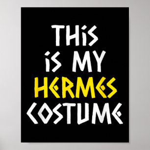 Affiche C'Est Mon Costume Halloween Hermès Lazy Greek Myt