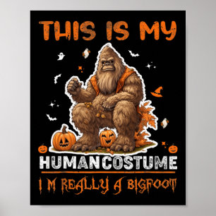 Affiche C'est mon costume humain Funny Halloween Costume M