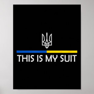Affiche C'est Mon Costume Soutien Zelensky Ukrainien Souti