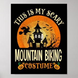 Affiche C'Est Mon Costume Vélo Montagne Effrayant Hallowee
