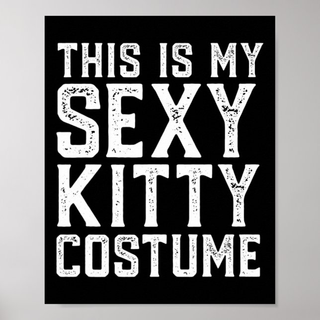 Affiche C'Est Mon Costume Y Kitty Fun Easy Halloween Chat (Devant)