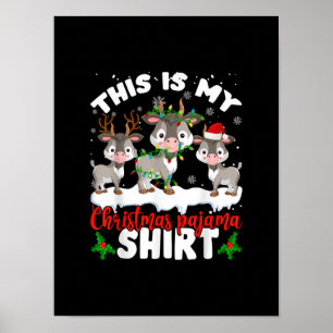Affiche C'Est Mon Don Pajama Père Noël Chèvre Lover