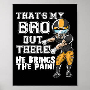 Affiche C'est mon frère là-bas Football Jaune Frère Si