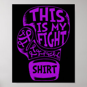 Affiche C'Est Mon Gant De Ruban Violet De Fibromyalgie De 