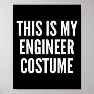 Affiche C'Est Mon Ingénieur Costume Halloween Drôle Facile