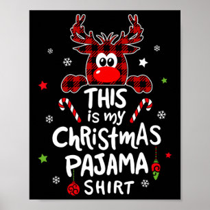 Affiche C'Est Mon Jeu De Noël Amusant Reindee De Noël
