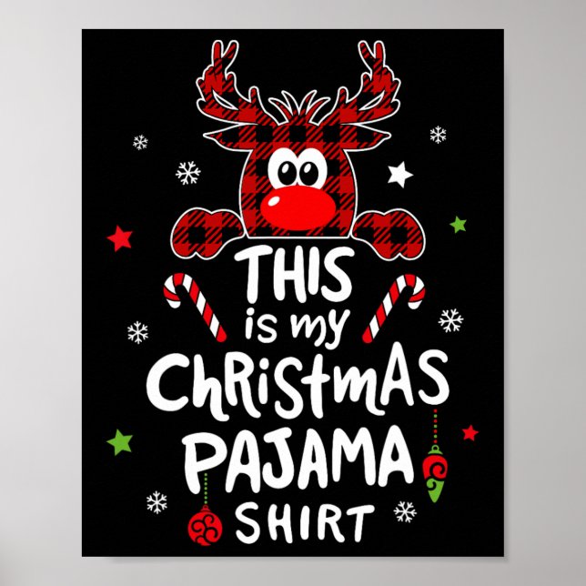 Affiche C'Est Mon Jeu De Noël Amusant Reindee De Noël (Devant)